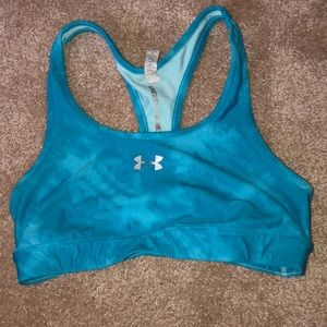 Razorback tie dye blue under armour sports bra